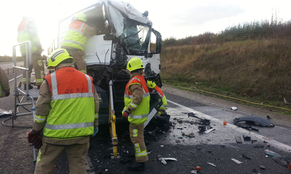 Firefighters Focus on A421 After Serious Accidents